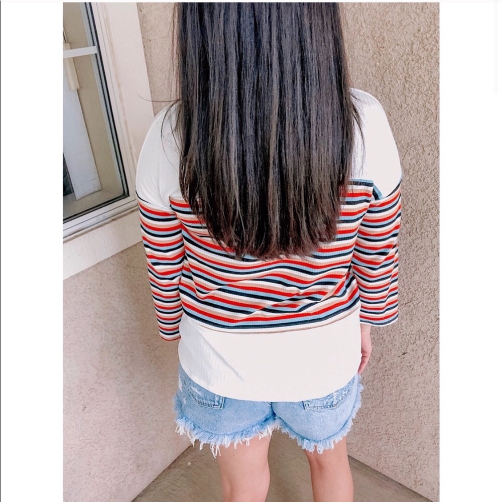 Lizzie Multi-Colored Stripe Top - Picture 3 of 4